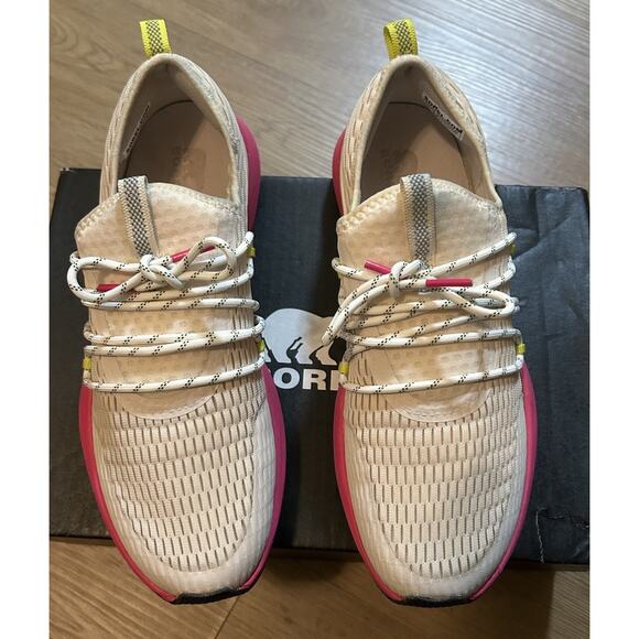Sorel Kinetic Impact Lace Women’s Sneaker Shoes Natural Cactus Pink - Si - Picture 3 of 9